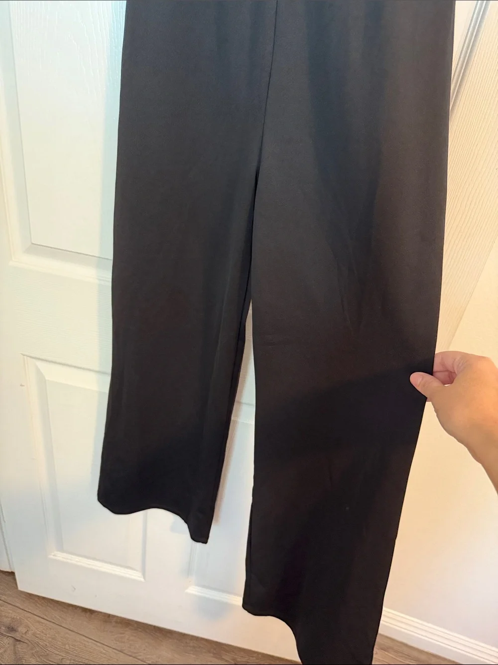 one clothing Black Sleeveless Ring-Front Flare Jumpsuit